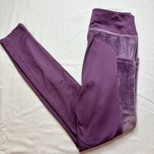 Victoria's Secret PINK‎ Legging Womens Small Varsity High Waist Winter Purple